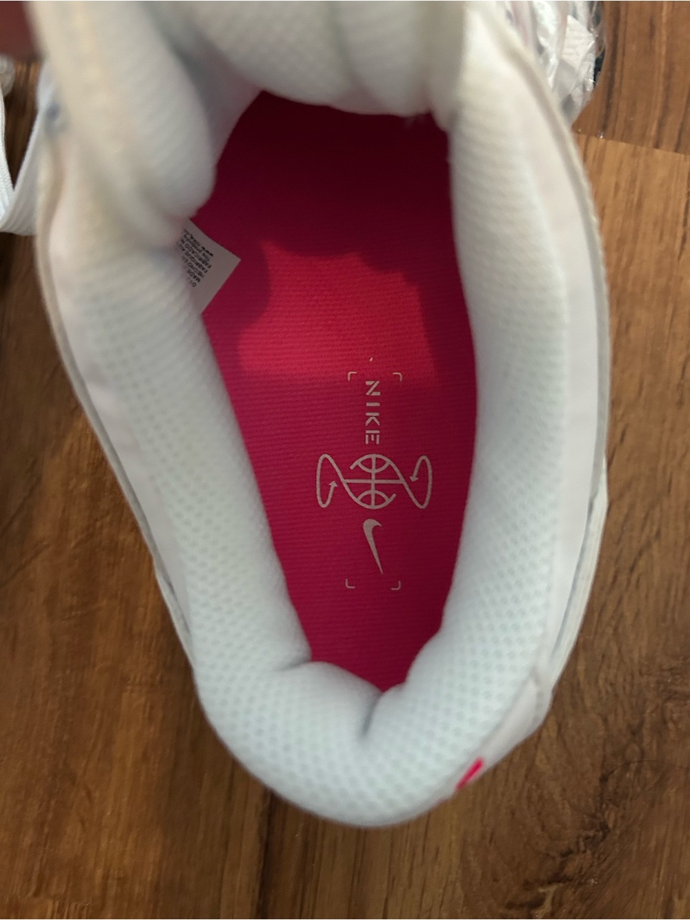 Nike White Sneakers with Teal, Lavender & Pink Accents - Picture 4 of 6